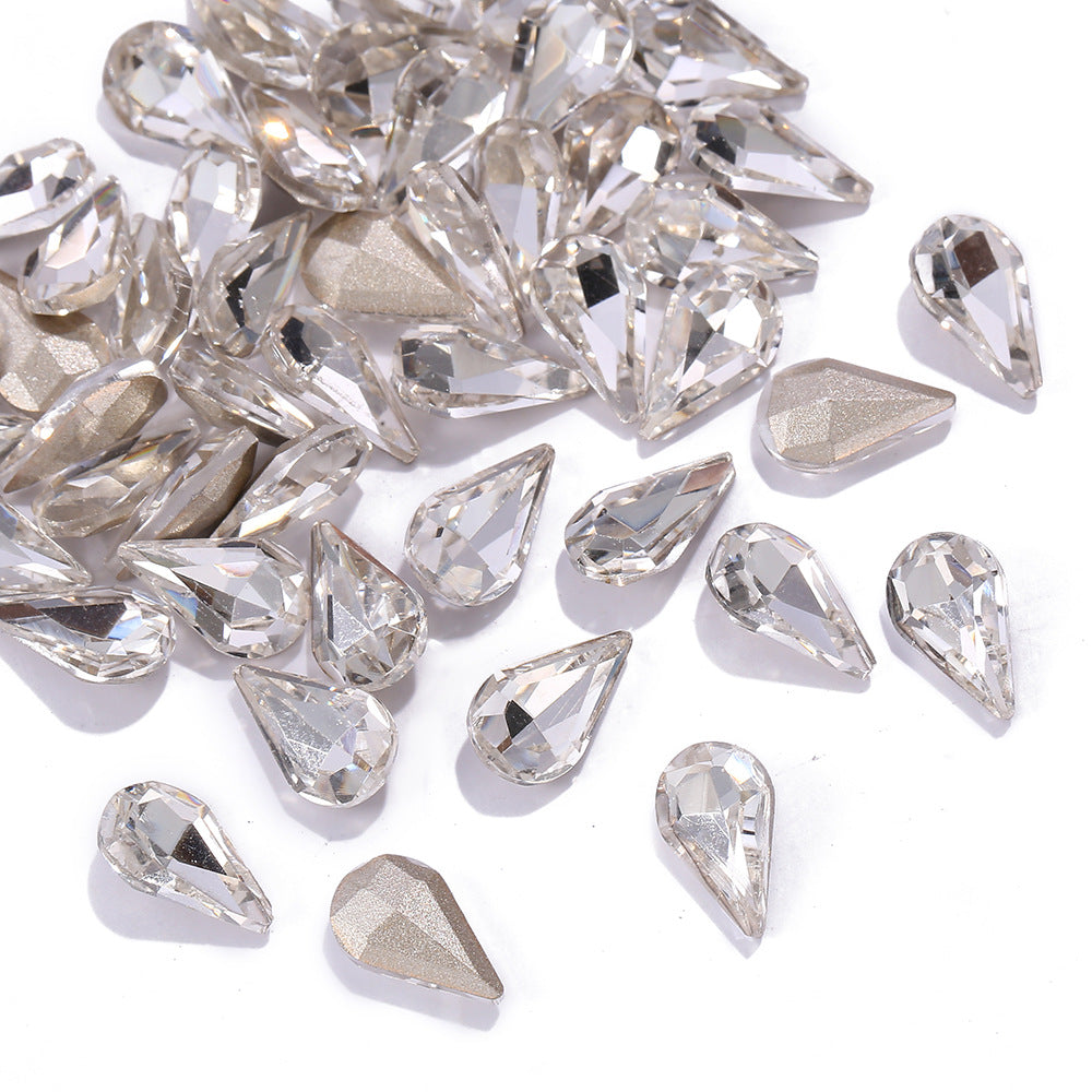 New Water Drop Pointed Bottom Transparent Manicure Jewelry DIY Clothing Phone Case Diamond Decorations Nail Patch Nail Ornament New Water Drop Pointed Bottom Transparent Manicure Jewelry DIY Clothing Phone Case Diamond Decorations Nail Patch Nail Ornament